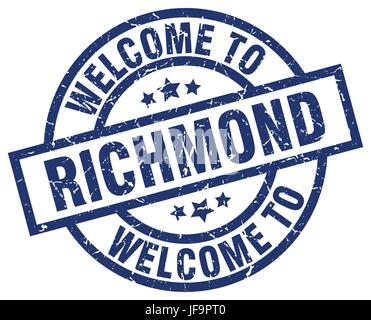 welcome to Richmond blue stamp Stock Vector