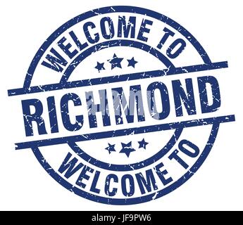 welcome to Richmond blue stamp Stock Vector