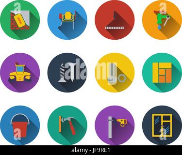 Set of construction icons Stock Vector