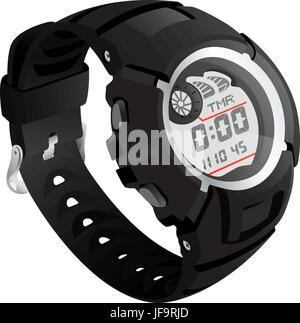 Electronical watch Stock Vector