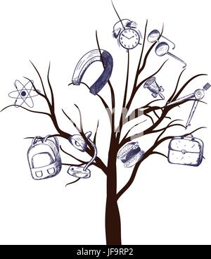 School tree Stock Vector