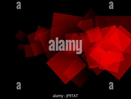 Abstract red squares tech background Stock Photo