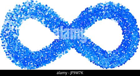 Dotted infinity symbol Stock Vector