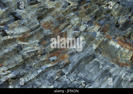 basalt wall close up as background Stock Photo