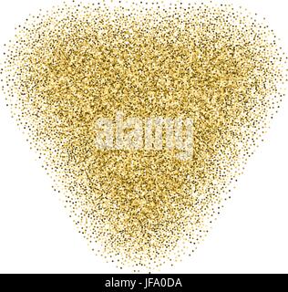 Golden dotted triangle banner Stock Vector