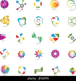 logos collection service Stock Vector