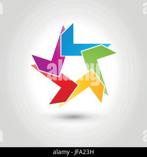 star,color,logo,services Stock Vector