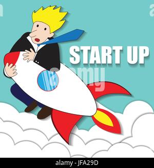 Startup Business. Flat design illustration Stock Vector