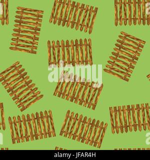 Wood Fence Seamless Pattern Stock Vector