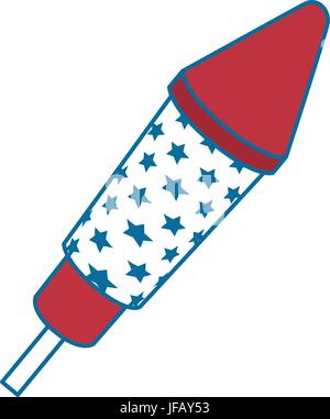 firework rocket icon over white background colorful design vector illustration Stock Vector