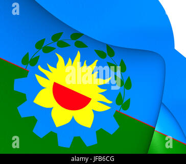 Buenos Aires Province Flag, Argentina. Stock Photo