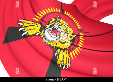 Flag of Tamil Eelam. Close Up. Stock Photo