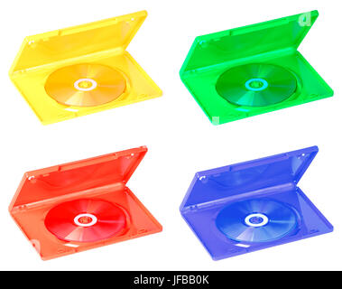 DVD color box Stock Photo