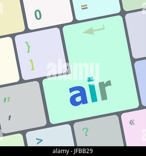 air on computer keyboard key enter button Stock Photo