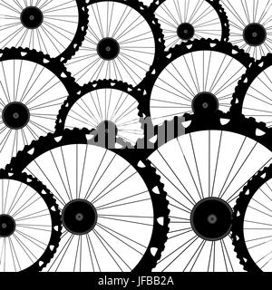 Bicycle wheel, bike wheels background pattern Stock Photo