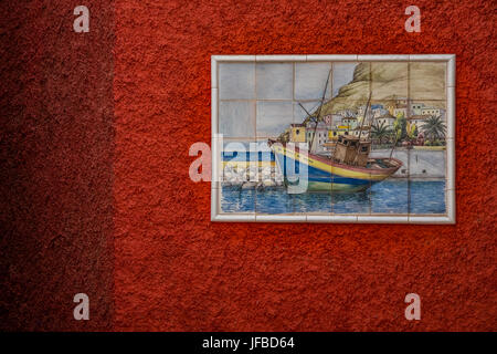 Tiled wall art Stock Photo