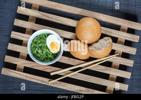 Hiyashi wakame with sesame and nut sauce Stock Photo