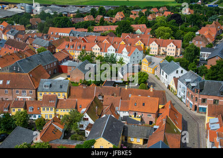 Overlook over Ribe, Denmark's oldest surviving city, Jutland, Denmark Stock Photo