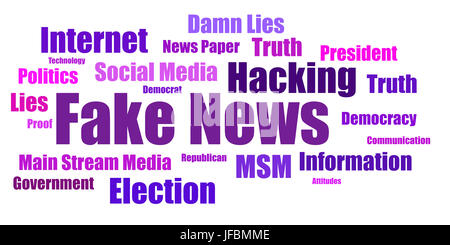 Fake News Infograph - USA Stock Photo