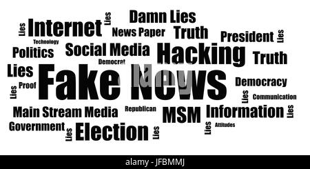 Fake News Infograph - USA Stock Photo