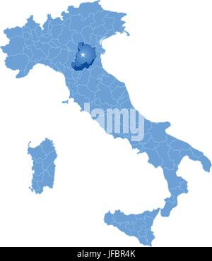 Map Of Italy Bologna Jfbr4k 