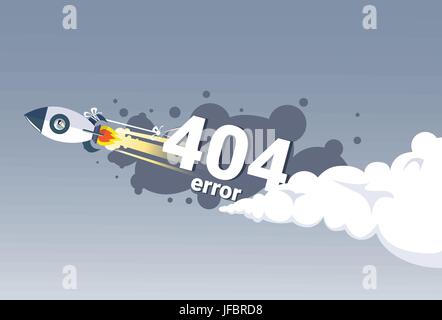 404 Not Found Error Message Internet Connection Problem Concept Banner Stock Vector