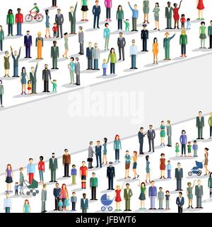 large crowd Stock Vector