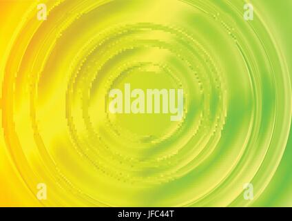 Abstract glossy circles with green yellow gradient. Vector illustration design Stock Vector