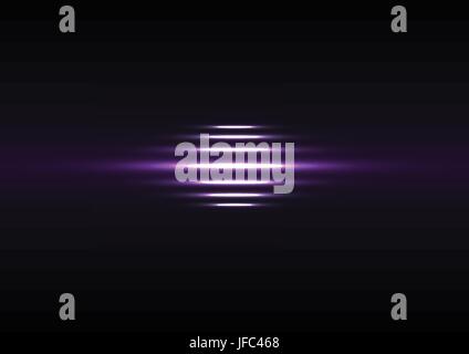 Glowing purple stripes with neon effect on black background. Vector design Stock Vector