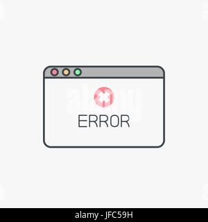 Error message window Stock Vector