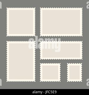 Postage stamps template Stock Vector