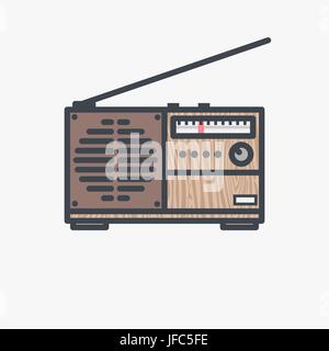 Retro FM radio receiver Stock Vector
