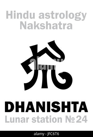 Astrology: Lunar station DHANISHTA (nakshatra) Stock Photo