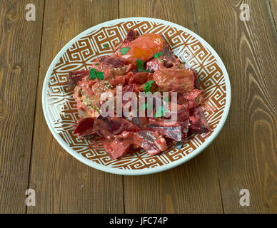 Beetroot Mutton Curry Stock Photo
