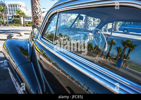 Old car at the waterfront in Cape Town Stock Photo
