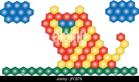 Multicolored patterns of mosaic. Stock Vector