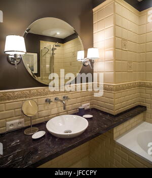 bathroom in classic style Stock Photo