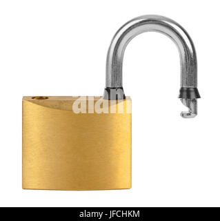 Opened lock Stock Photo