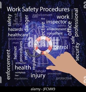 Work Safety Procedures concept. Vector illustration for your design ...