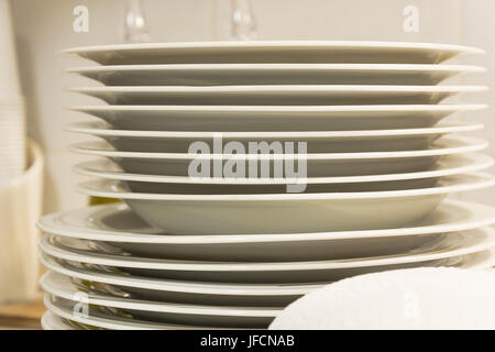 Clean plates isolated on white Stock Photo