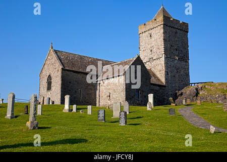 Tur Chlimain St Clements Church, Rodel, Isle of Harris, Scotland Stock Photo