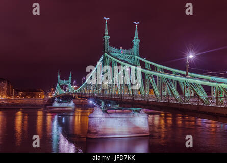 Liberty Bridge in Budapest Hungary Stock Photo