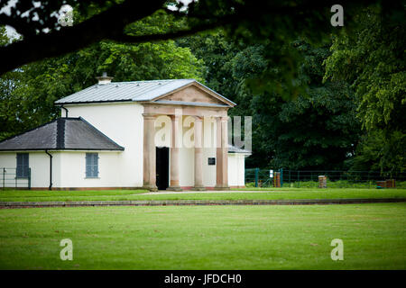 Manchester City Council's Heaton Park''s decorative columned facaded Dower House, home of the Manchester and District Beekeepers Association Stock Photo