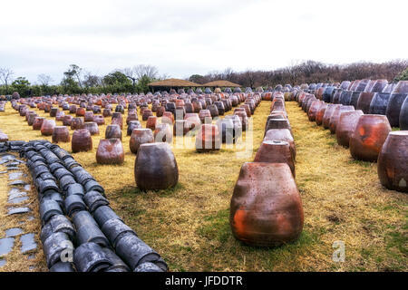 stone park korean pots Stock Photo - Alamy