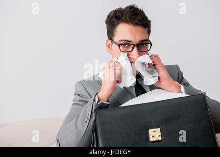 Angry businessman with crumbled paper Stock Photo