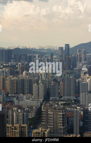 City Landscape; Skyscrapers, office and apartment buildings, Nanshan district, Shenzhen, Guangdong province, People's republic of China; Stock Photo