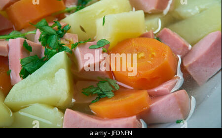 Finnish sausage soup Stock Photo