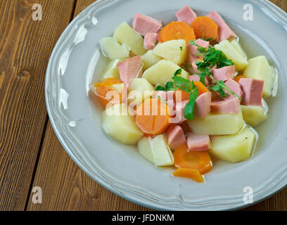 Finnish sausage soup Stock Photo