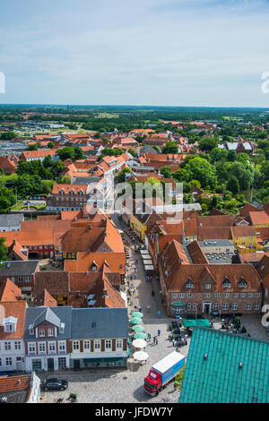 Overlook over Ribe, Denmark's oldest surviving city, Jutland, Denmark Stock Photo