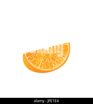 Slice of orange on isolated white background Stock Photo - Alamy